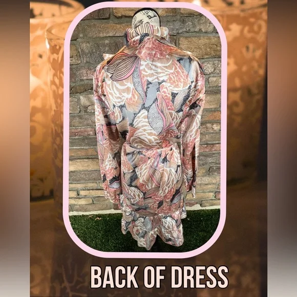 Sonja by Sonja Morgan Mystical Floral tie Ruffle Dress Size S - Picture 6 of 15